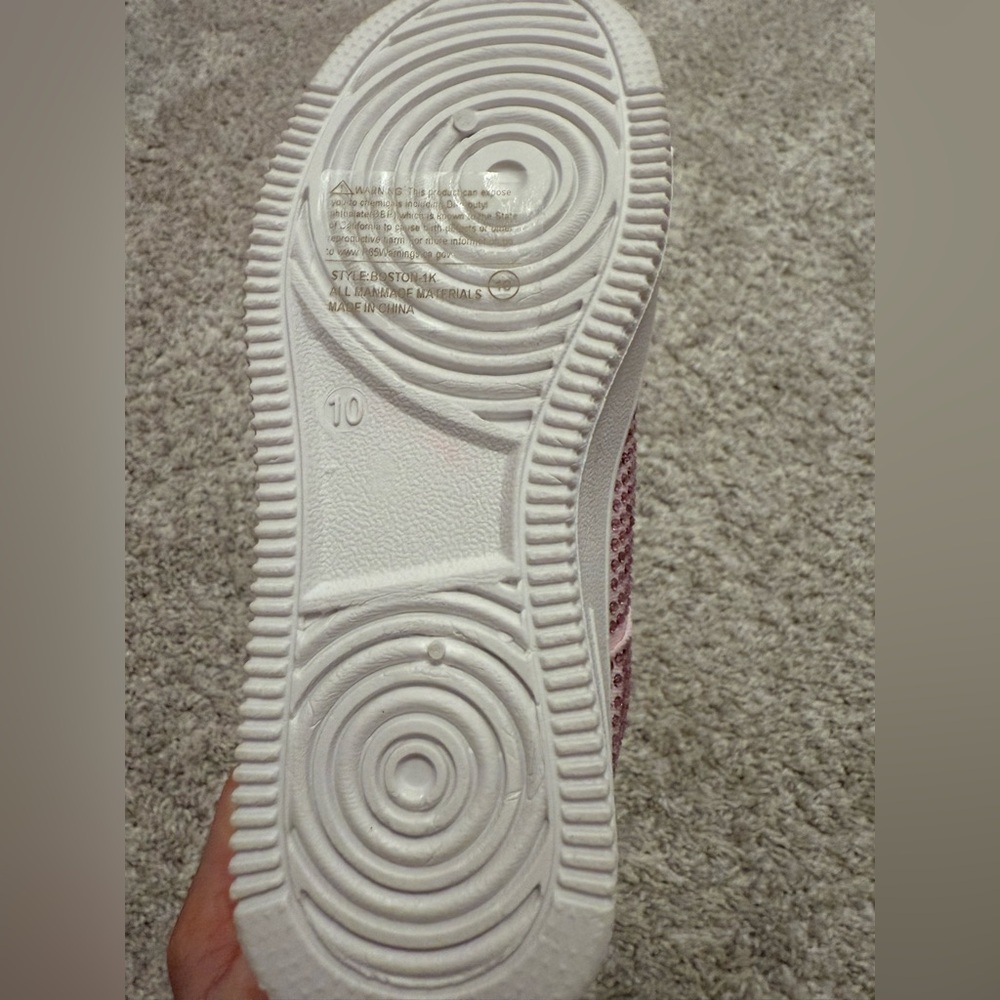 Pink Girls Rhinestone Sneakers - Picture 6 of 7